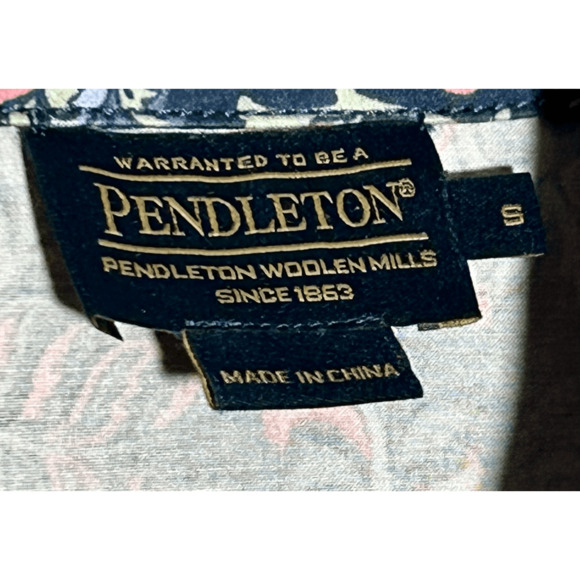 Pendleton Women’s Paisley Blue & Pink Full Zip Floral Jacket Sz Small - Picture 3 of 7